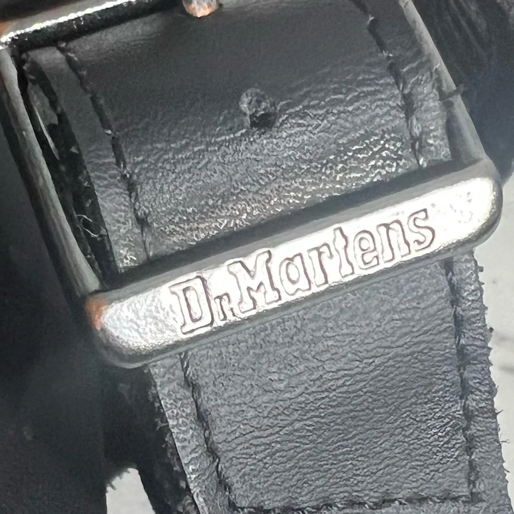 Dr. Martens Voss Black Hydro Leather Platform Sandals Shoes Open Toe Size 7 - Picture 5 of 12